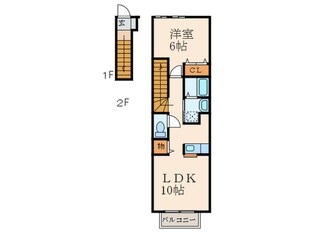 フィオ－レ長行東　二番館の物件間取画像